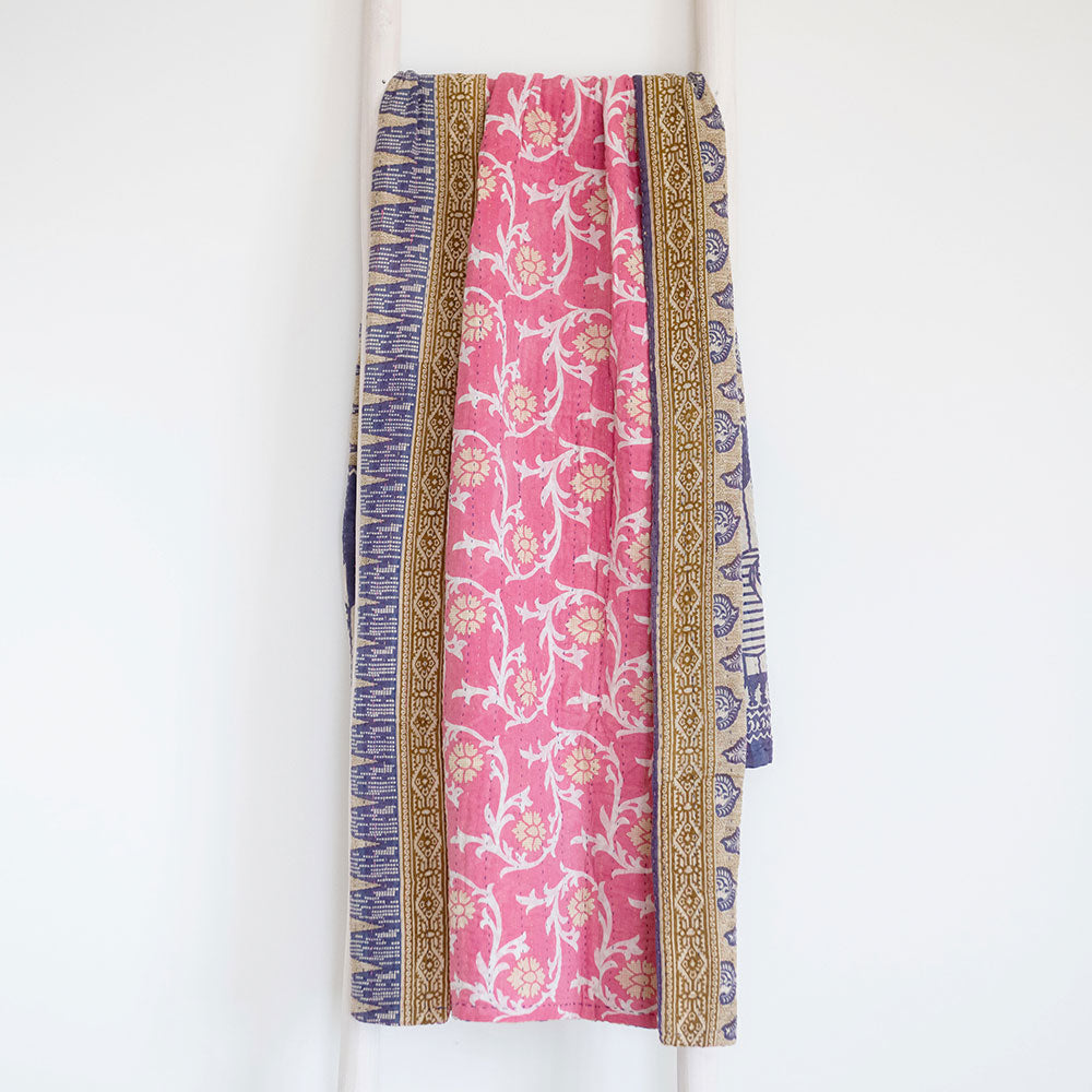 One-of-a-kind Kantha Quilt - KT7101