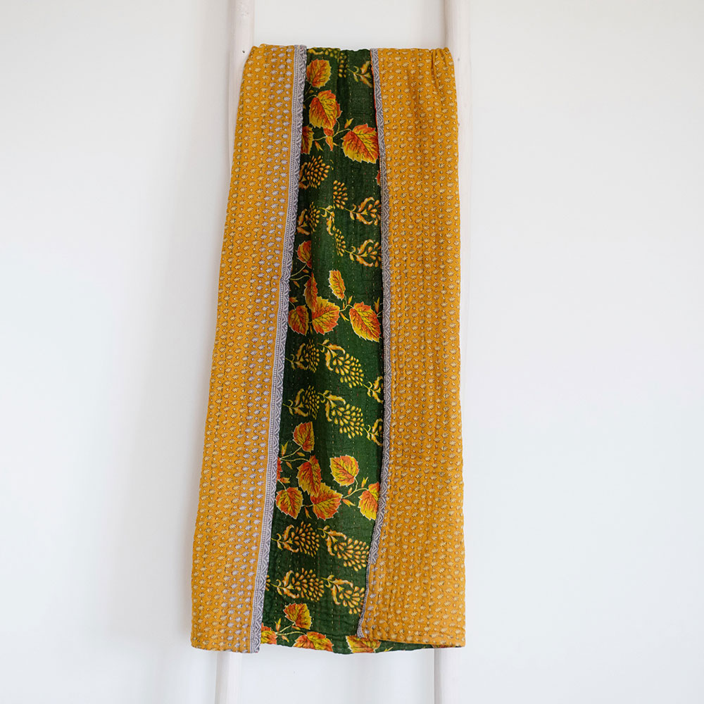 One-of-a-kind Kantha Quilt - KT7104
