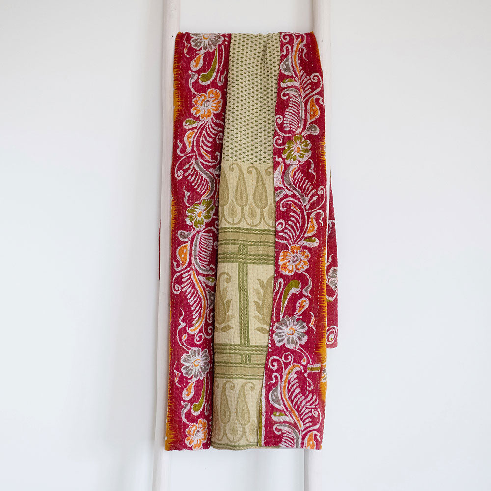 One-of-a-kind Kantha Quilt - KT7105