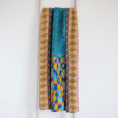One-of-a-kind Kantha Quilt - KT7107