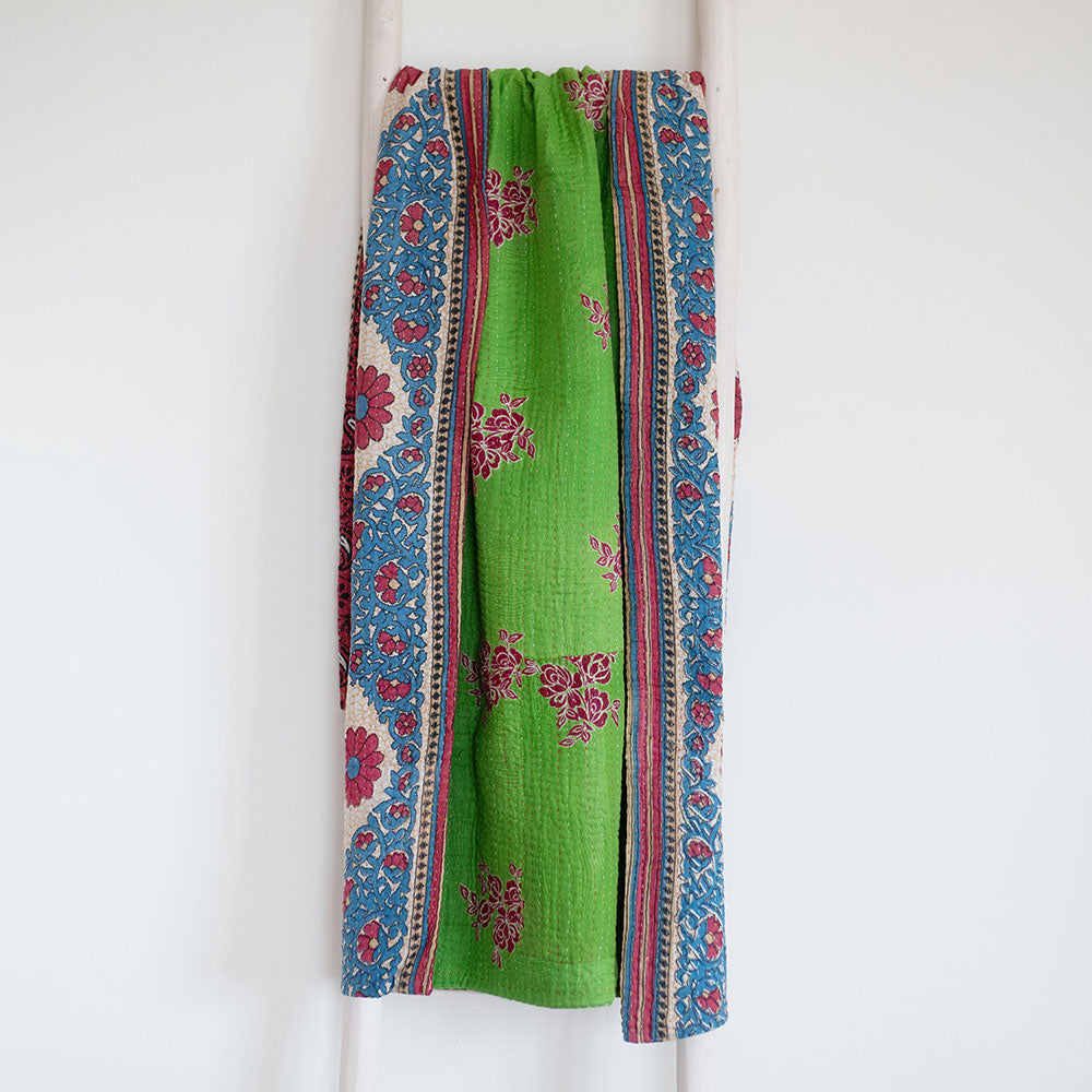 One-of-a-kind Kantha Quilt - KT7108