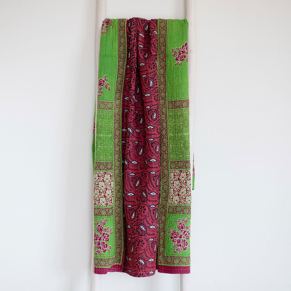 One-of-a-kind Kantha Quilt - KT7108