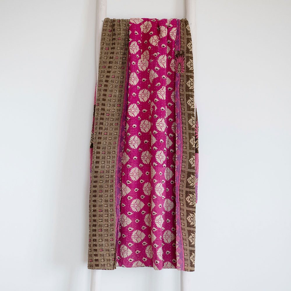 One-of-a-kind Kantha Quilt - KT7109