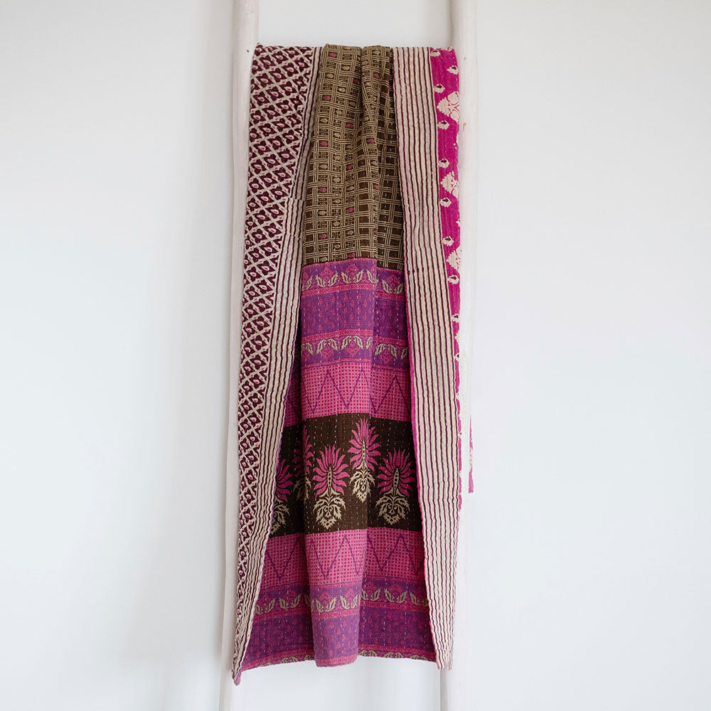 One-of-a-kind Kantha Quilt - KT7109