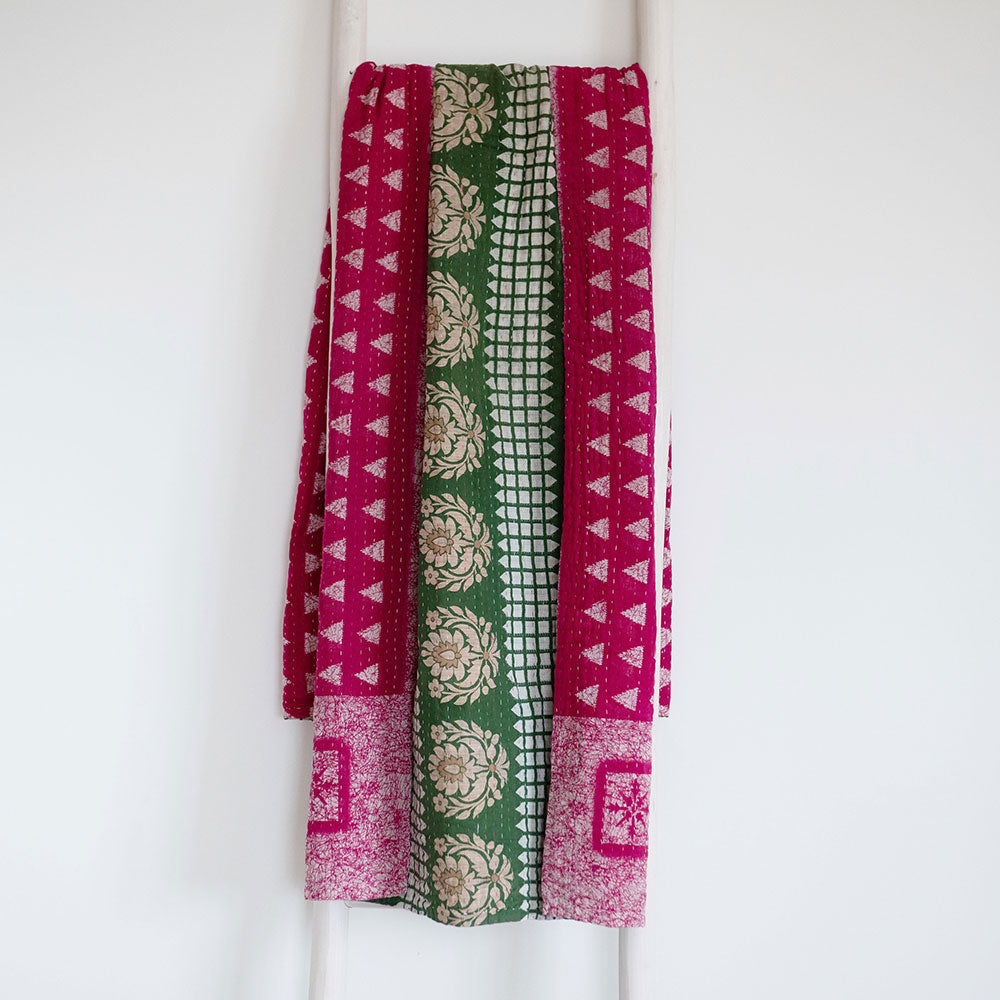 One-of-a-kind Kantha Quilt - KT7110