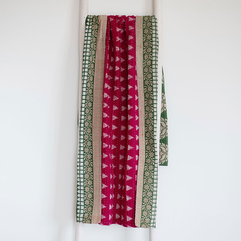 One-of-a-kind Kantha Quilt - KT7110