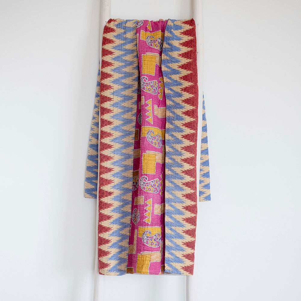 One-of-a-kind Kantha Quilt - KT7111