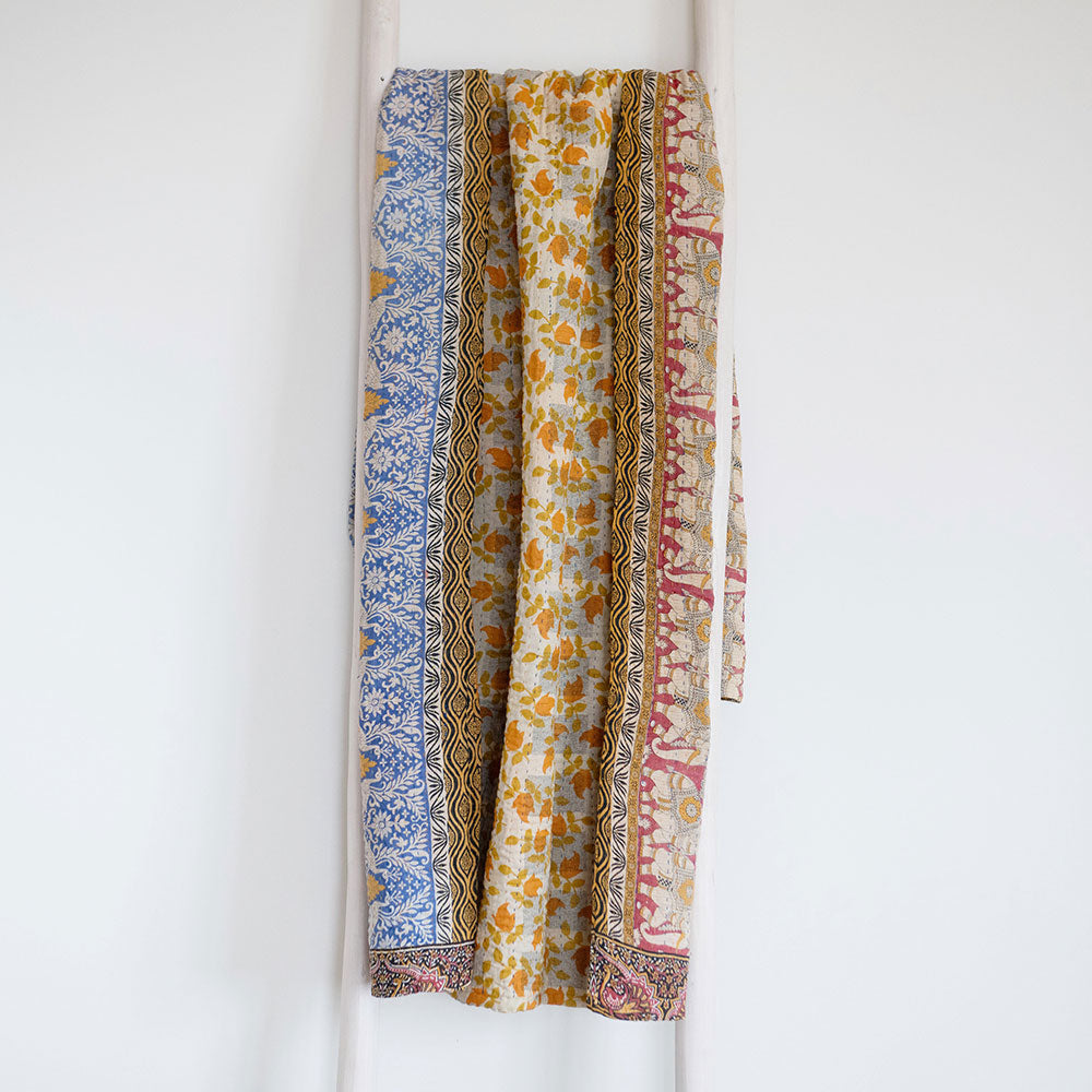 One-of-a-kind Kantha Quilt - KT7112