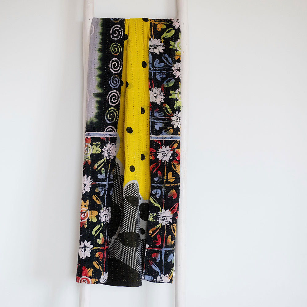 One-of-a-kind Kantha Quilt - KT7113