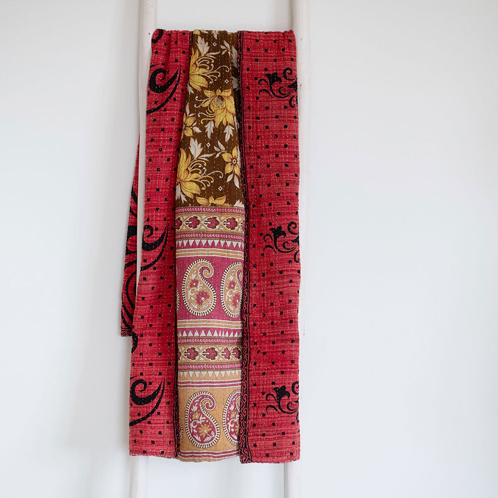 One-of-a-kind Kantha Quilt - KT7114