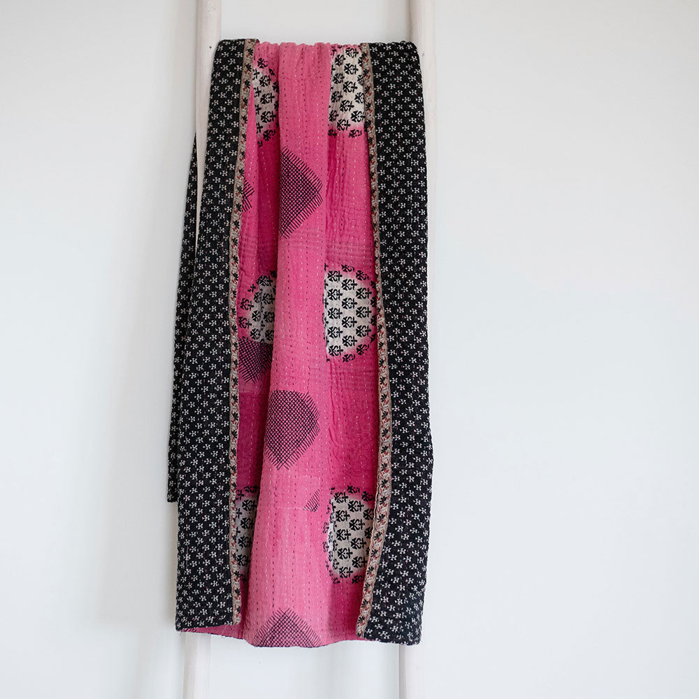 One-of-a-kind Kantha Quilt - KT7116