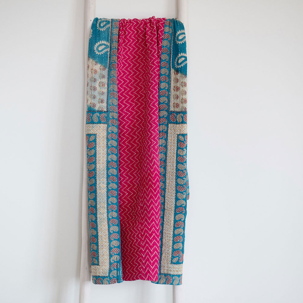 One-of-a-kind Kantha Quilt - KT7117