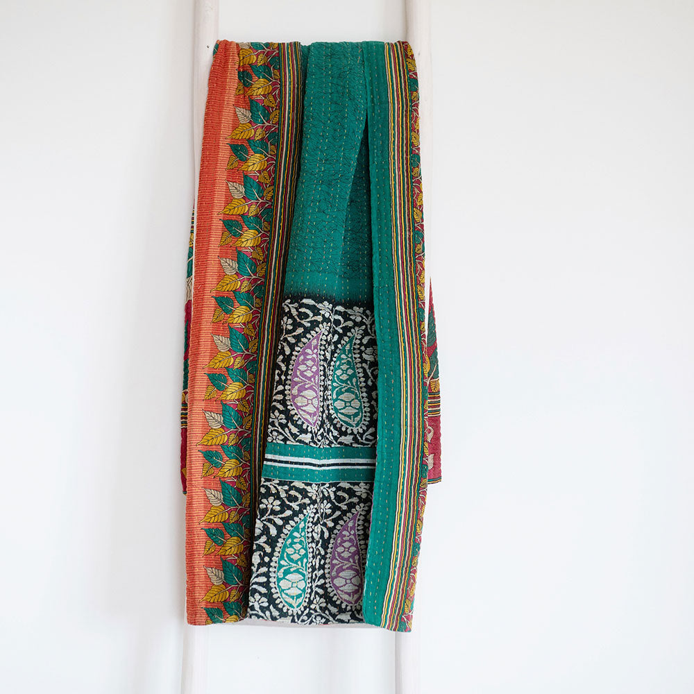 One-of-a-kind Kantha Quilt - KT7119