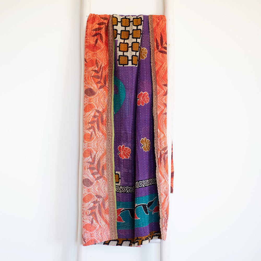 One-of-a-kind Kantha Quilt - KT7323