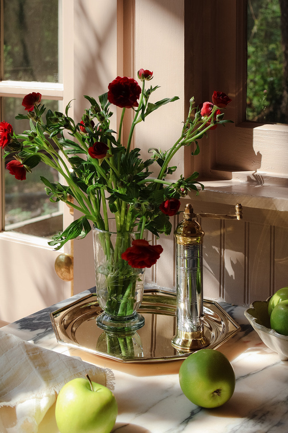 Chrome & Brass Pepper Grinder