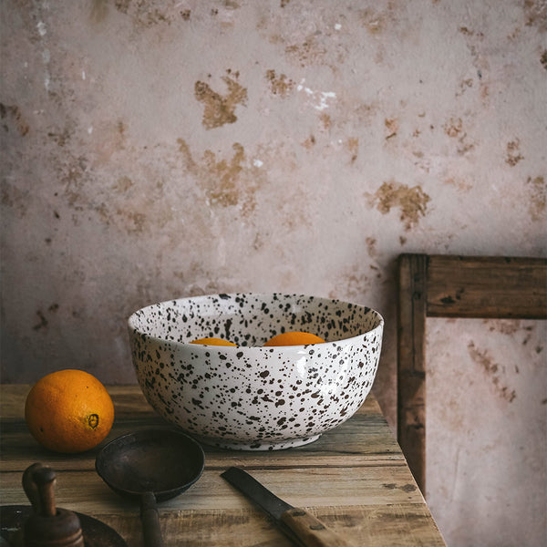 Ceramic Splatterware Serving Bowl
