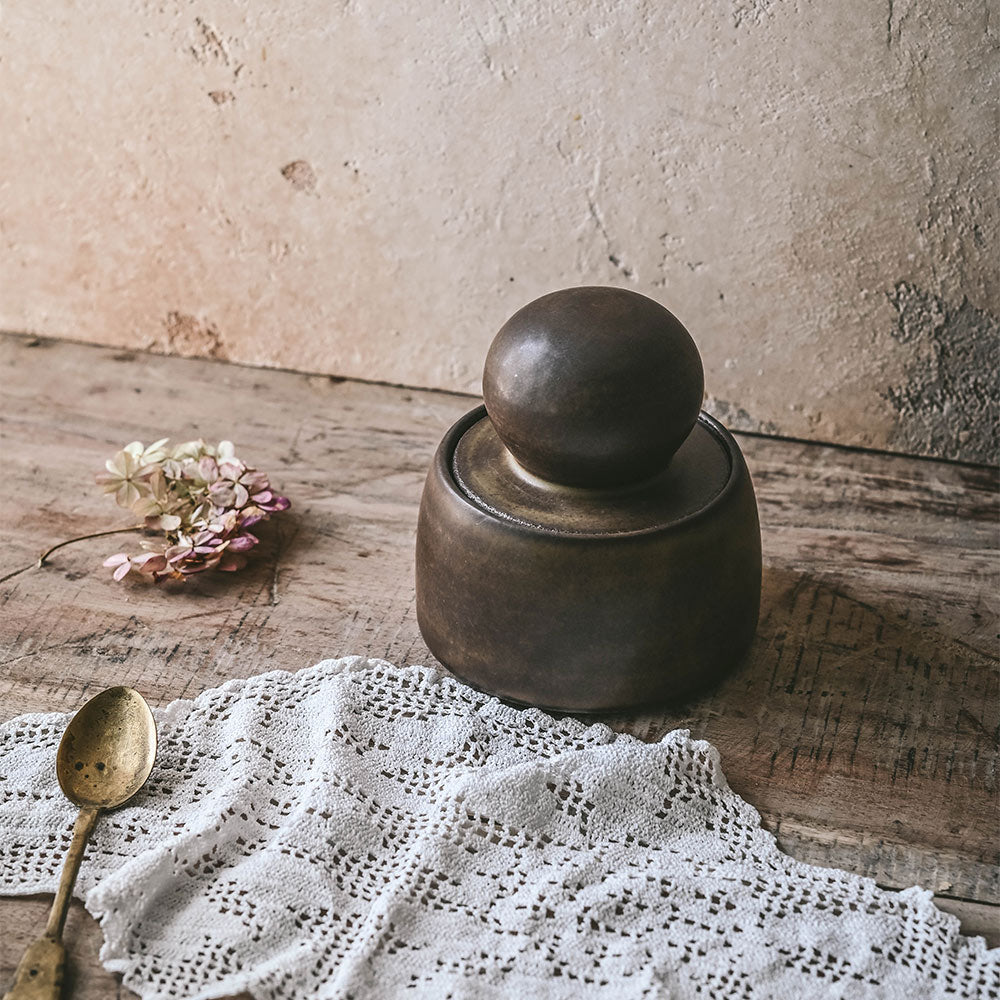 Ceramic Stash Jar - Olive