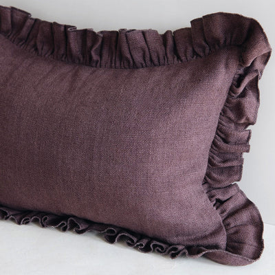 Heavyweight Linen Pillow Cover - Plum