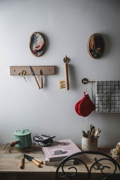 Oak Magnetic Knife Rack