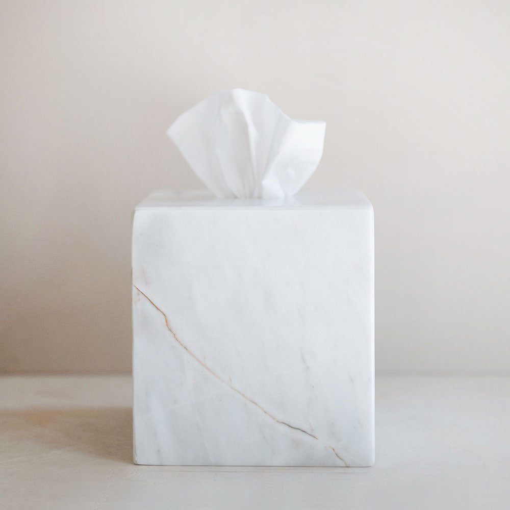 Hand-carved Marble Tissue Box Cover