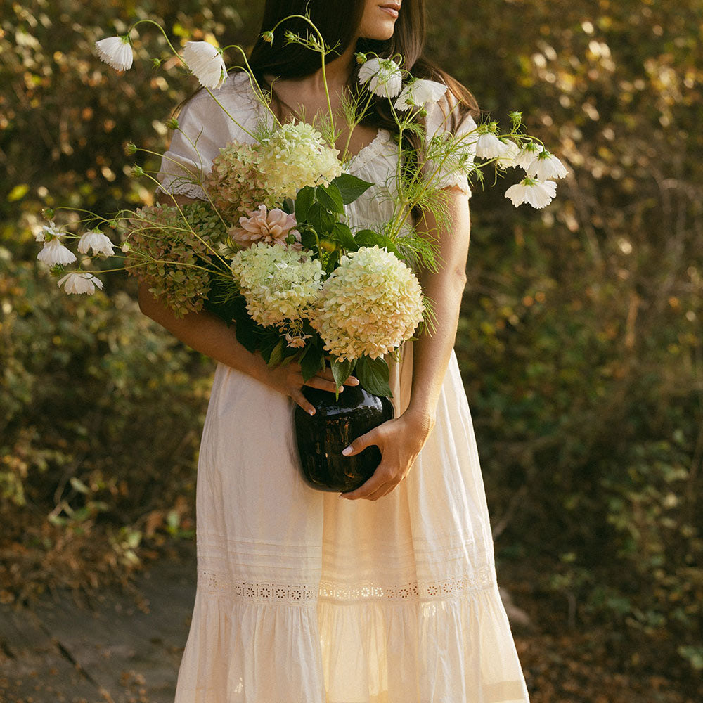 Mouth-blown Glass Vase - Chocolate