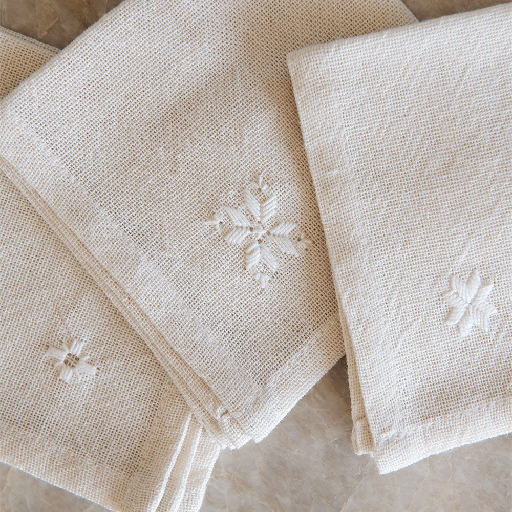 Handcrafted Needlework Napkin Trio