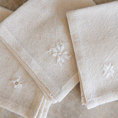 Handcrafted Needlework Napkin Trio