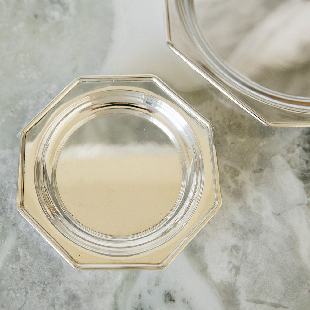 Roan Iris Octagon Tray - Polished Nickel