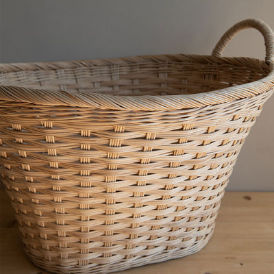 Handwoven Oval Floor Basket - Large