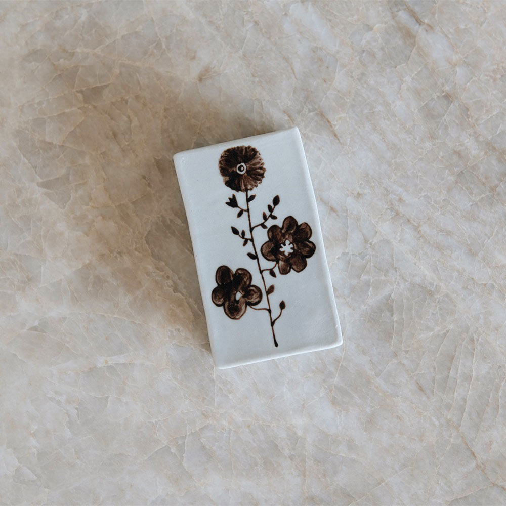 Hand-painted Posy Ceramic Matchbox
