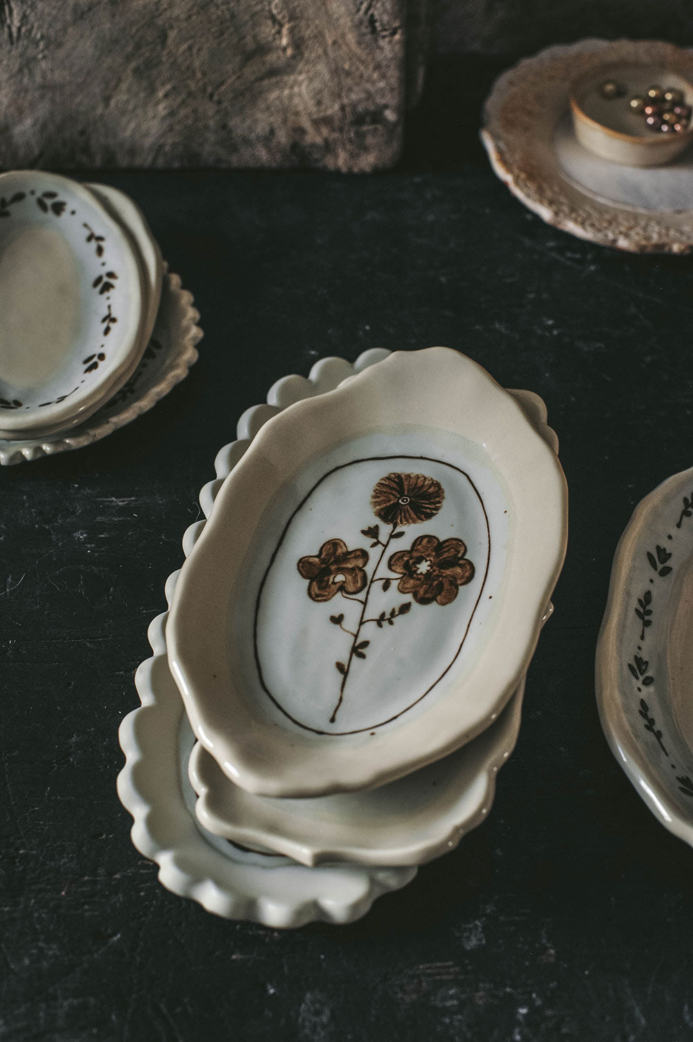Hand-painted Posy Tray No. 1