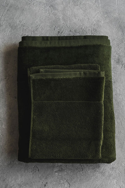 Plush Turkish Towel - Evergreen