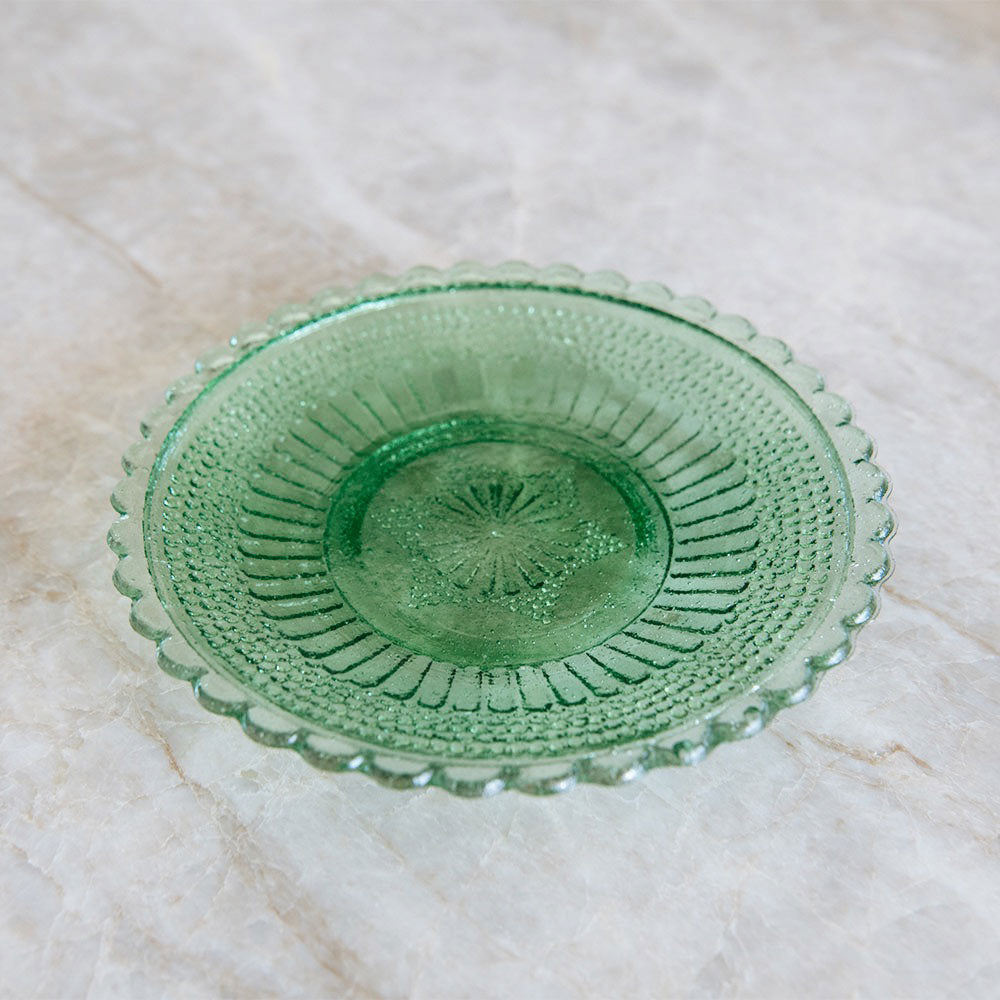 Hand-Pressed Recycled Glass Plate