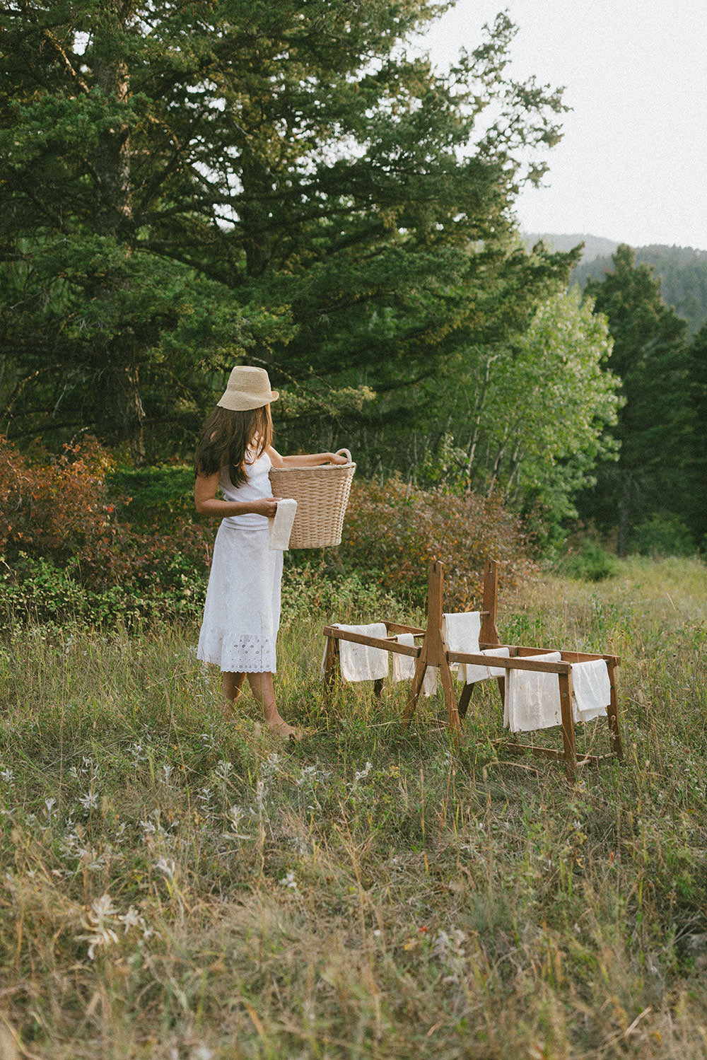Handwoven Round Floor Basket - Large