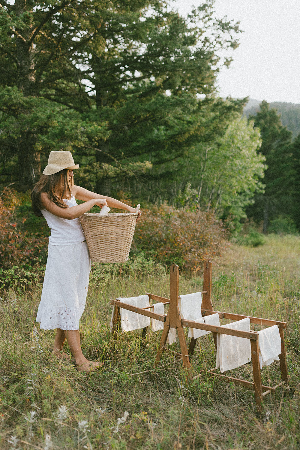 Handwoven Round Floor Basket - Large
