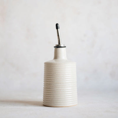 Ribbed Ceramic Oil Bottle