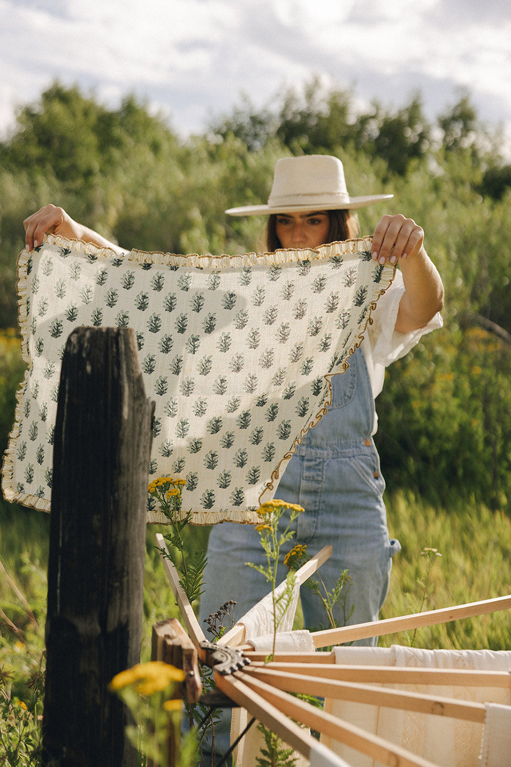 Block-Printed Heavyweight Linen Tea Towel