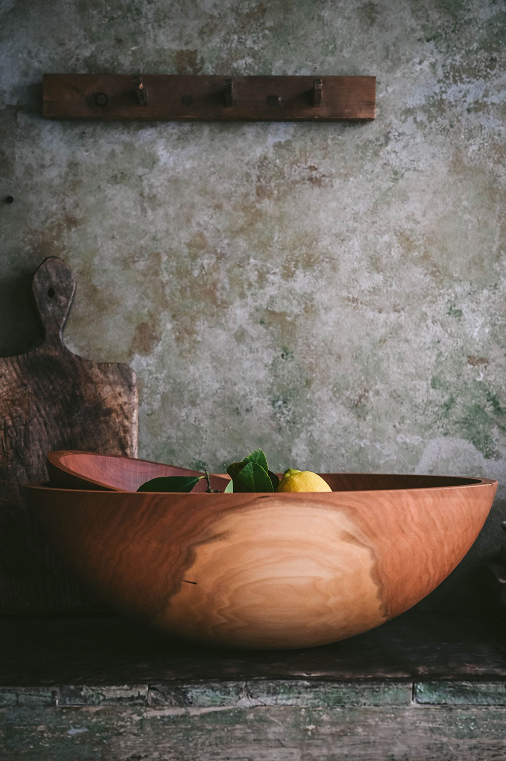 Roan Iris Cherry Wood Bowl