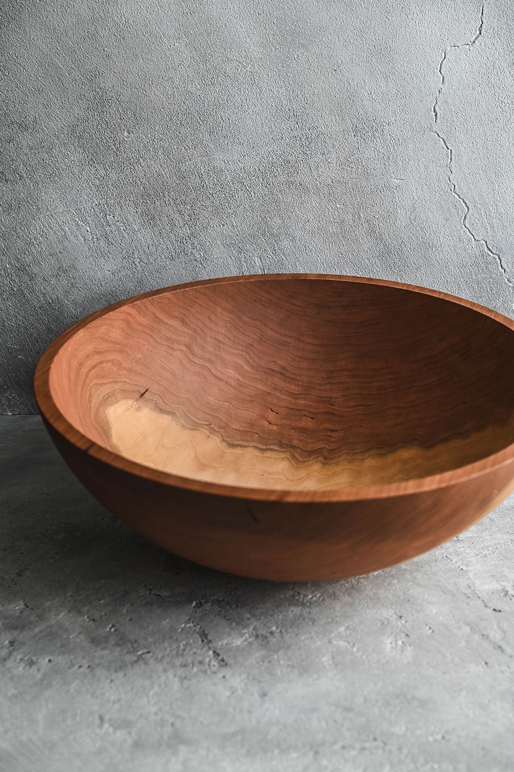 Roan Iris Cherry Wood Bowl