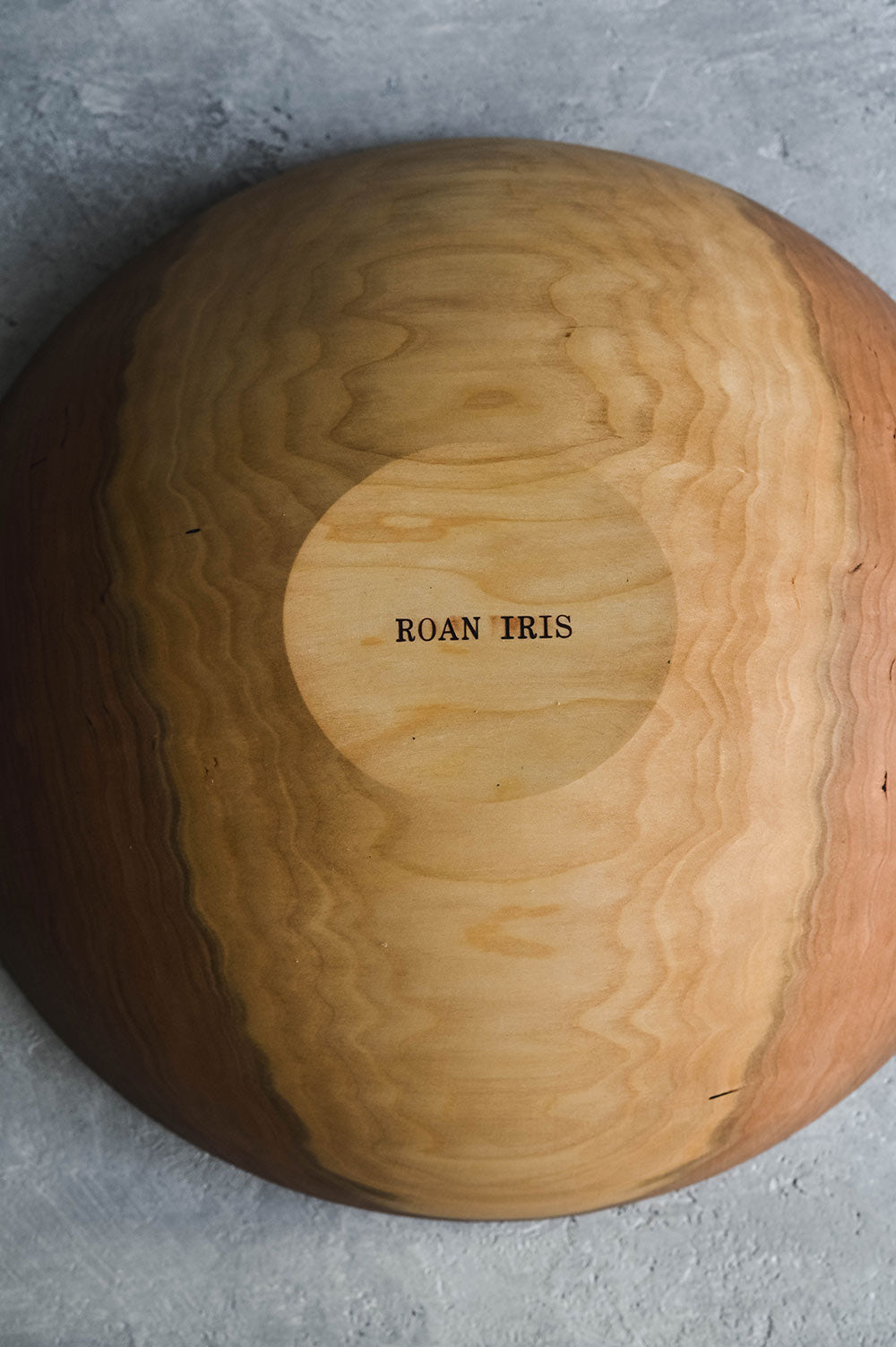 Roan Iris Cherry Wood Bowl