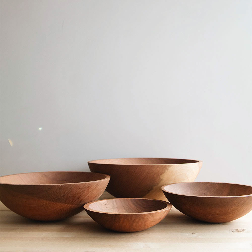 Roan Iris Cherry Wood Bowl