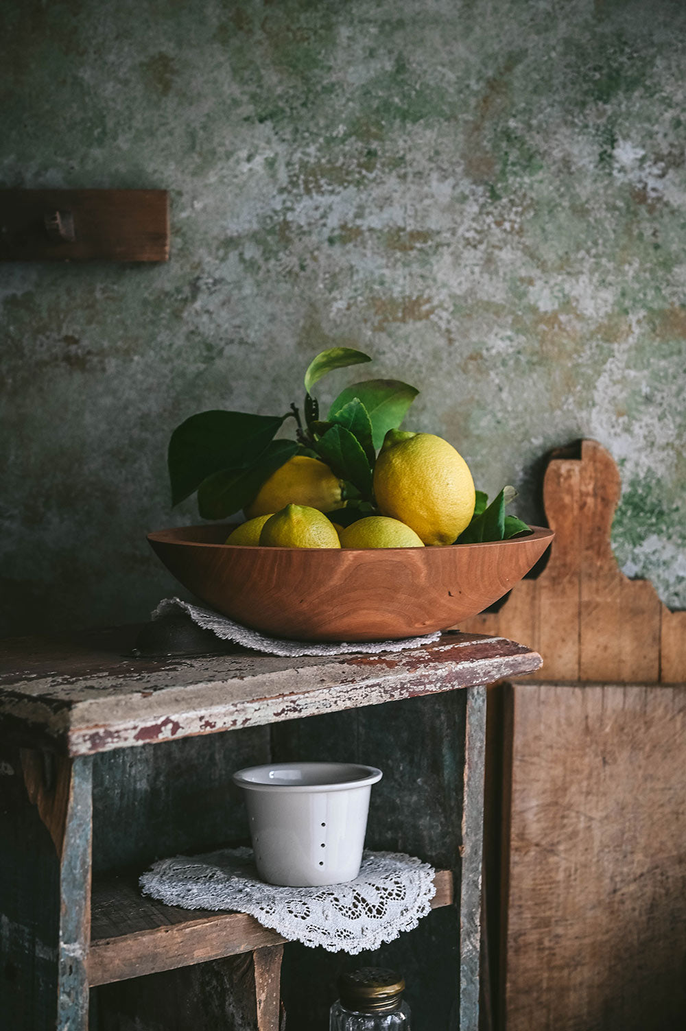 Roan Iris Cherry Wood Bowl