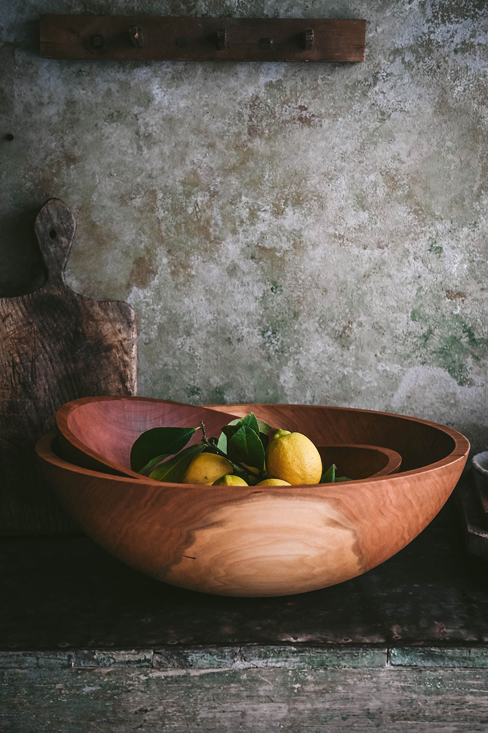 Roan Iris Cherry Wood Bowl
