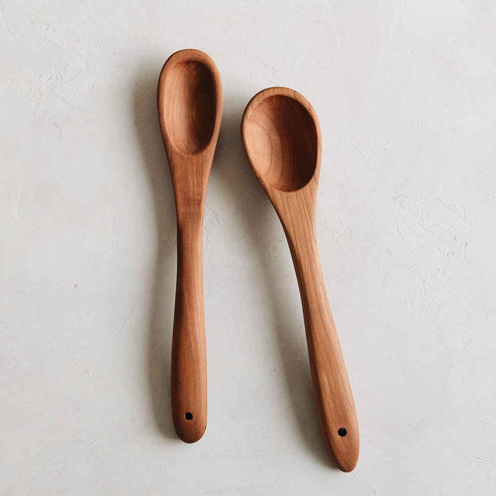 Roan Iris Cherry Wood Spoon Set