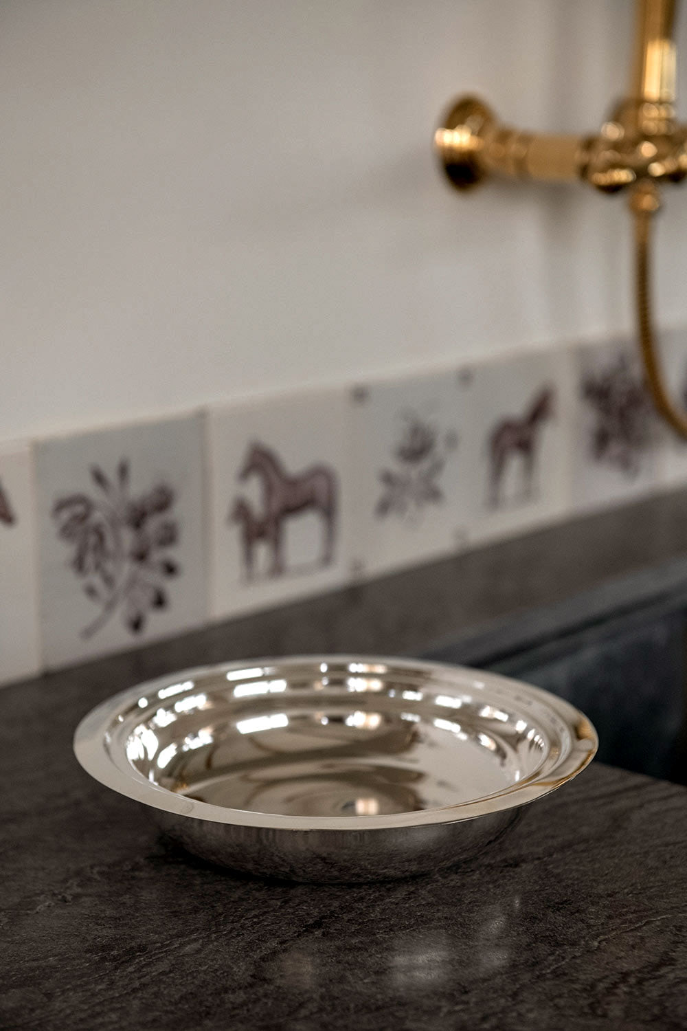 Roan Iris Daybreak Bowl - Polished Nickel