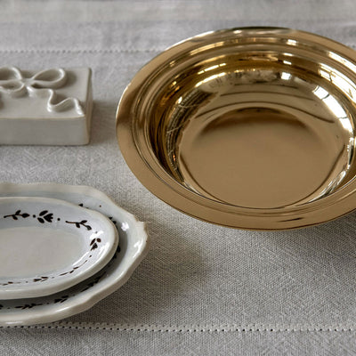 Roan Iris Daybreak Bowl - Unlacquered Brass