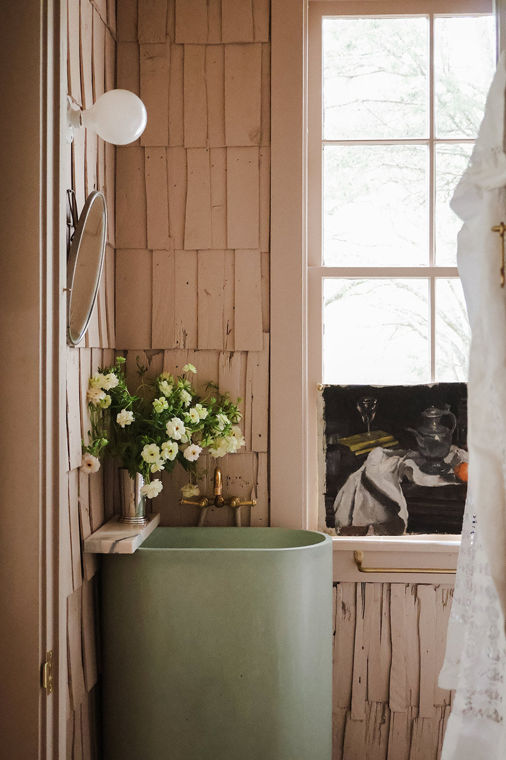 Roan Iris Tall Bitterroot Vase