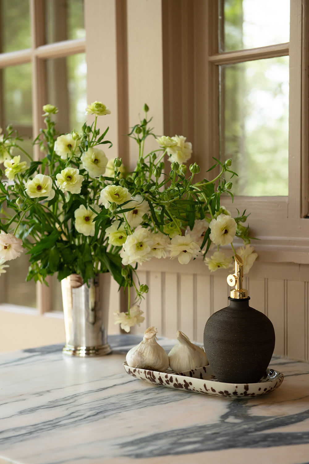 Roan Iris Tall Bitterroot Vase