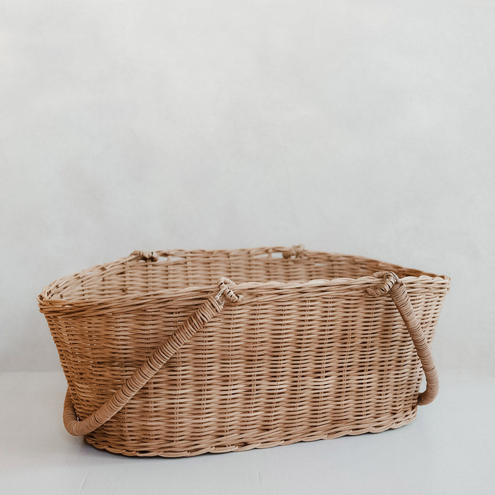 Rose Rattan Basket