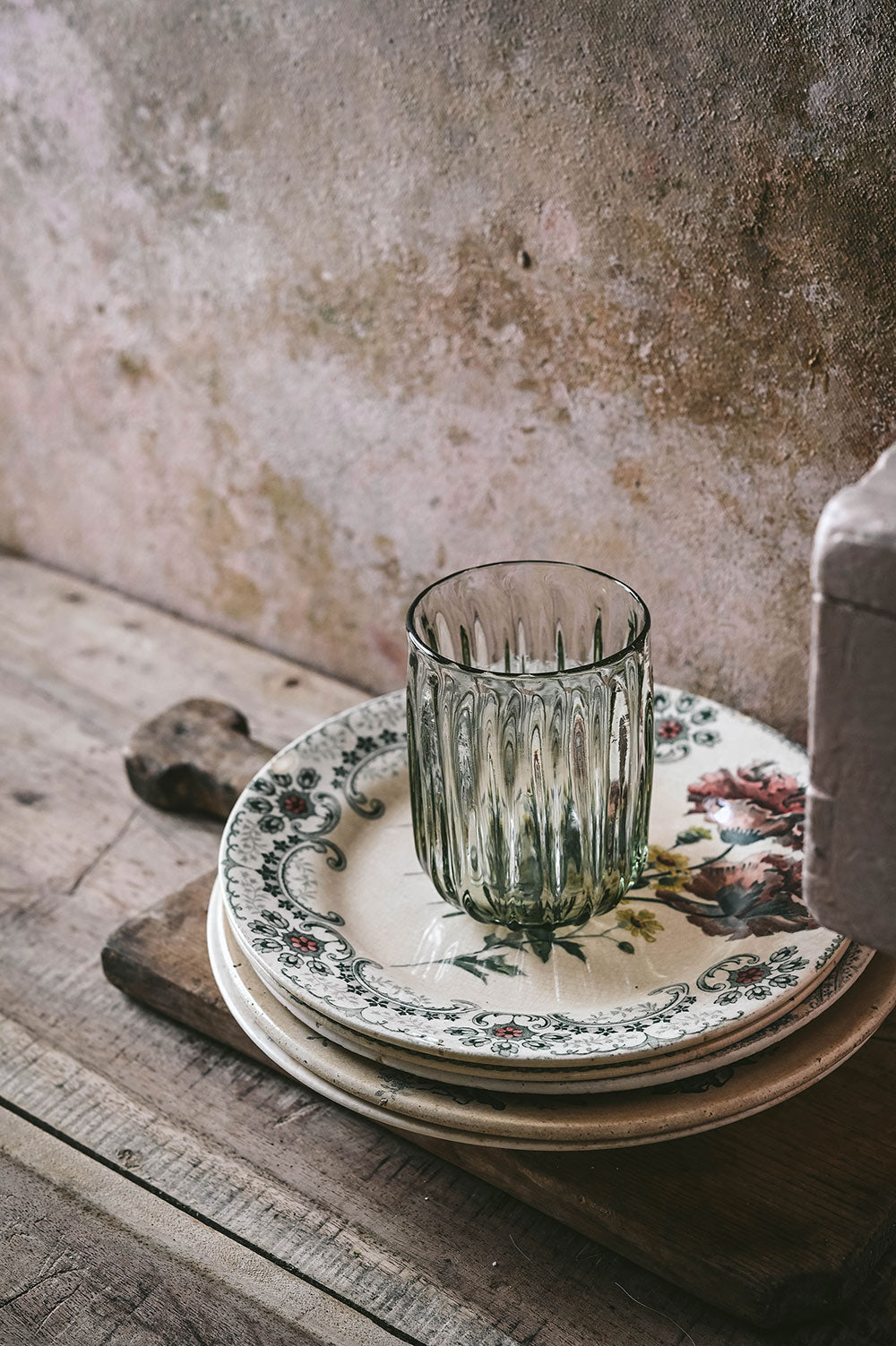 Tall Handblown Fluted Tumbler